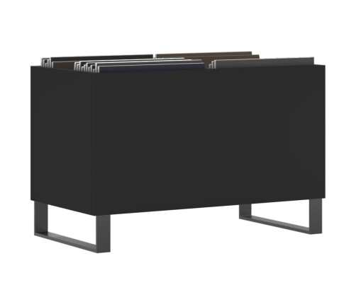 Mueble para discos madera contrachapada negro 74,5x38x48 cm