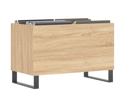 Mueble discos madera contrachapada roble Sonoma 74,5x38x48 cm