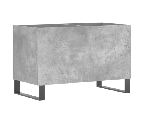 Mueble discos madera contrachapada gris hormigón 74,5x38x48 cm