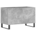 Mueble discos madera contrachapada gris hormigón 74,5x38x48 cm