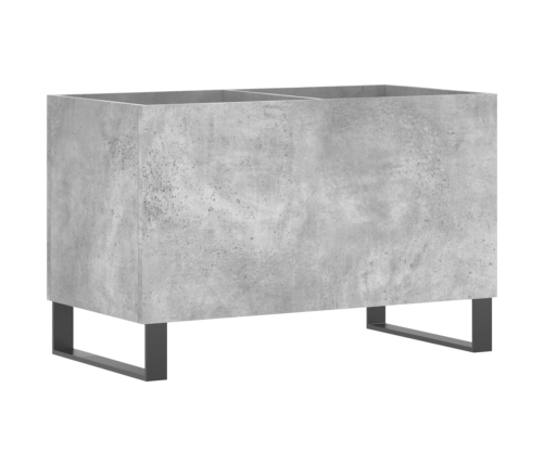 Mueble discos madera contrachapada gris hormigón 74,5x38x48 cm