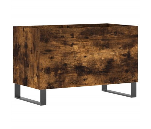 Mueble discos madera contrachapada roble ahumado 74,5x38x48 cm