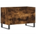 Mueble discos madera contrachapada roble ahumado 74,5x38x48 cm