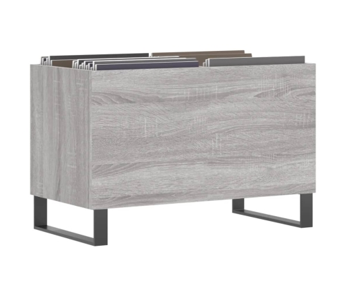 Mueble discos madera contrachapada gris sonoma 74,5x38x48 cm