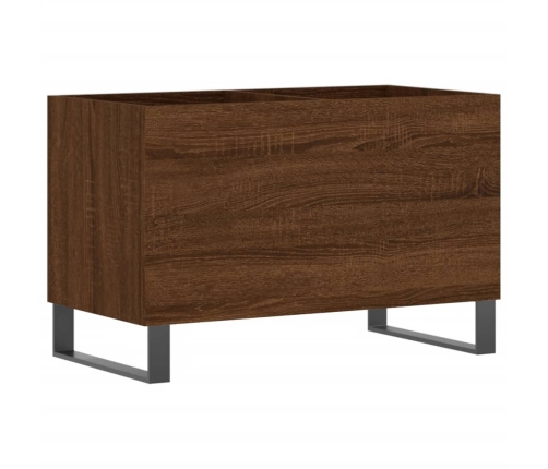 Mueble discos madera contrachapada roble marrón 74,5x38x48 cm