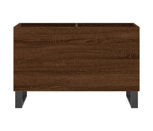 Mueble discos madera contrachapada roble marrón 74,5x38x48 cm