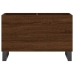 Mueble discos madera contrachapada roble marrón 74,5x38x48 cm