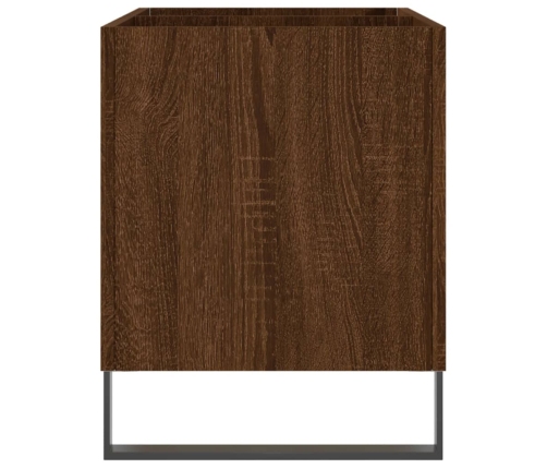 Mueble discos madera contrachapada roble marrón 74,5x38x48 cm