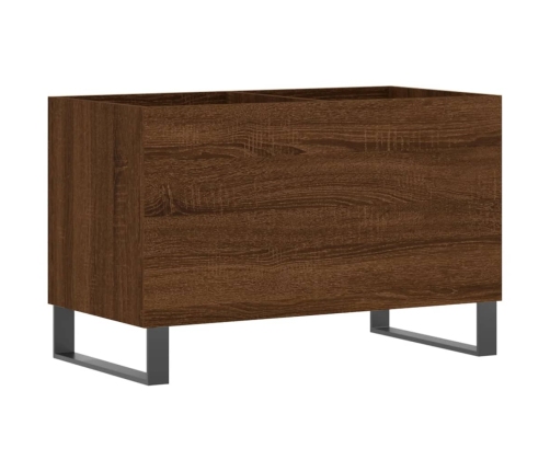 Mueble discos madera contrachapada roble marrón 74,5x38x48 cm