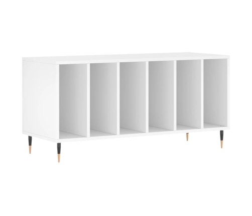 Mueble para discos madera contrachapada blanco 100x38x48 cm