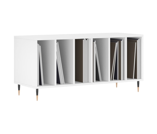 Mueble para discos madera contrachapada blanco 100x38x48 cm