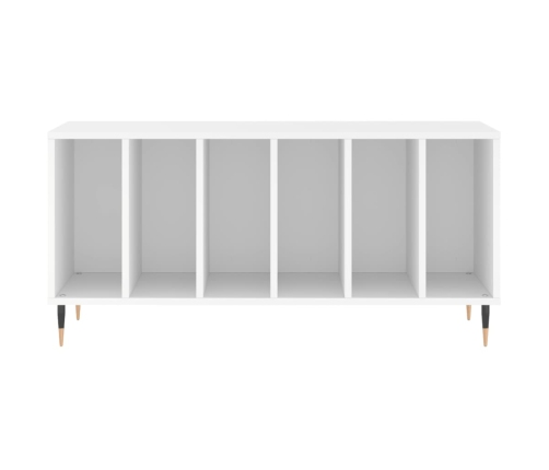 Mueble para discos madera contrachapada blanco 100x38x48 cm