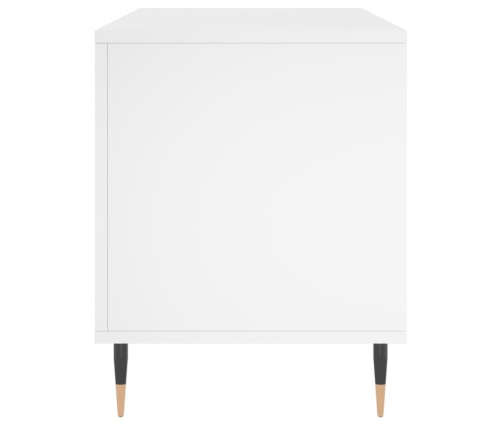 Mueble para discos madera contrachapada blanco 100x38x48 cm