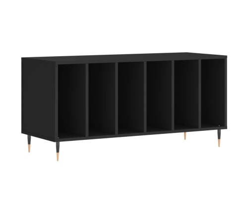 Mueble para discos madera contrachapada negro 100x38x48 cm