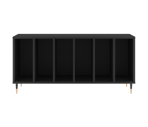 Mueble para discos madera contrachapada negro 100x38x48 cm