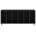 Mueble para discos madera contrachapada negro 100x38x48 cm