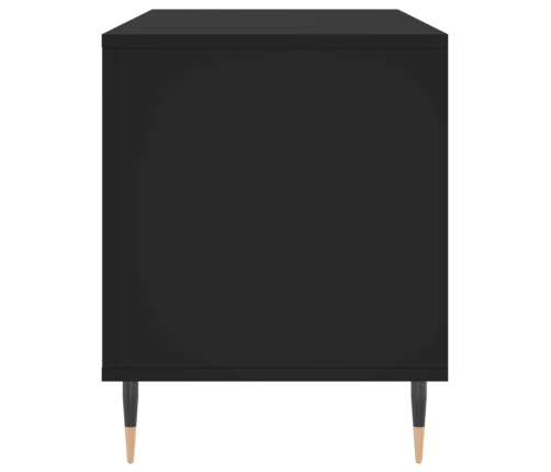 Mueble para discos madera contrachapada negro 100x38x48 cm