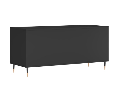 Mueble para discos madera contrachapada negro 100x38x48 cm