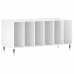 Mueble discos madera contrachapada blanco brillo 100x38x48 cm