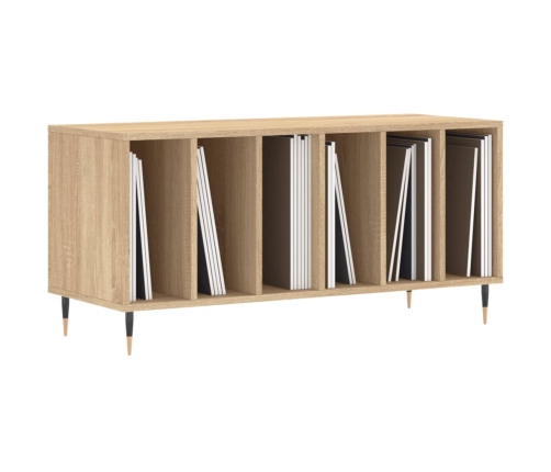 Mueble discos madera contrachapada roble Sonoma 100x38x48 cm