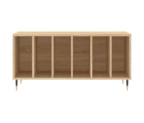 Mueble discos madera contrachapada roble Sonoma 100x38x48 cm