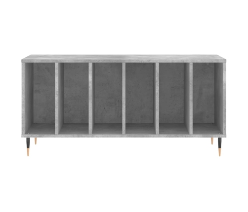 Mueble discos madera contrachapada gris hormigón 100x38x48 cm