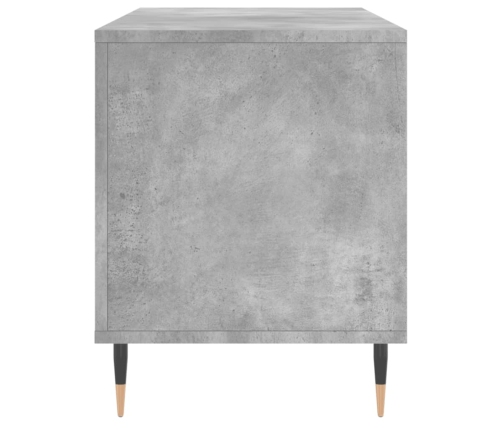 Mueble discos madera contrachapada gris hormigón 100x38x48 cm