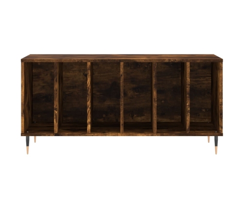 Mueble discos madera contrachapada roble ahumado 100x38x48 cm