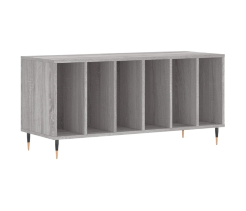 Mueble para discos madera contrachapada gris Sonoma 100x38x48cm