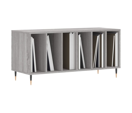 Mueble para discos madera contrachapada gris Sonoma 100x38x48cm