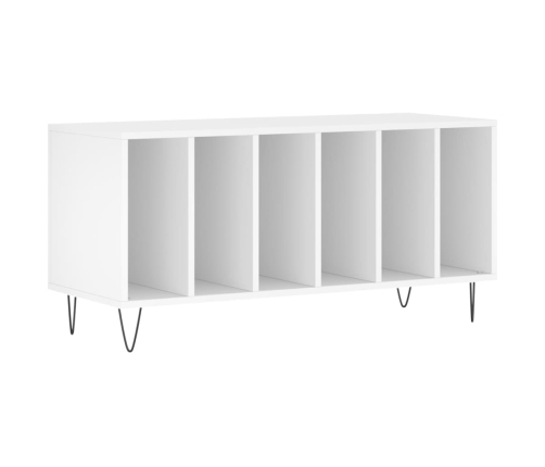 Mueble para discos madera contrachapada blanco 100x38x48 cm