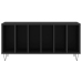 Mueble para discos madera contrachapada negro 100x38x48 cm