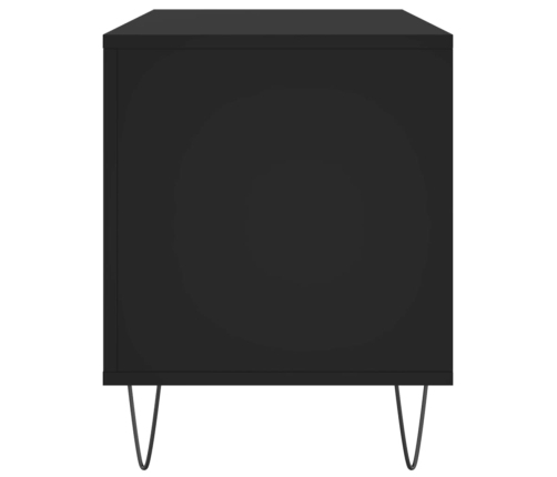 Mueble para discos madera contrachapada negro 100x38x48 cm