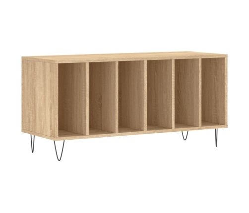 Mueble discos madera contrachapada roble Sonoma 100x38x48 cm