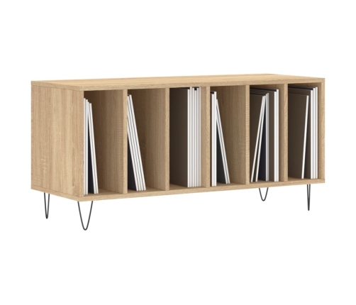 Mueble discos madera contrachapada roble Sonoma 100x38x48 cm