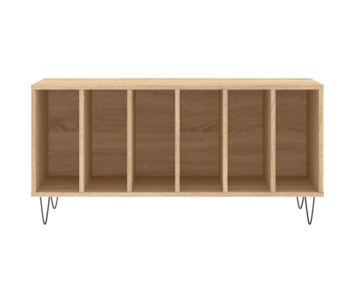 Mueble discos madera contrachapada roble Sonoma 100x38x48 cm