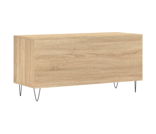 Mueble discos madera contrachapada roble Sonoma 100x38x48 cm