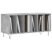 Mueble discos madera contrachapada gris hormigón 100x38x48 cm