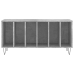 Mueble discos madera contrachapada gris hormigón 100x38x48 cm