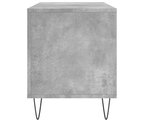 Mueble discos madera contrachapada gris hormigón 100x38x48 cm