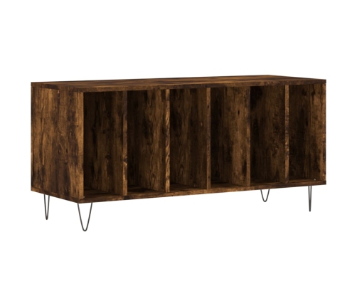 Mueble discos madera contrachapada roble ahumado 100x38x48 cm