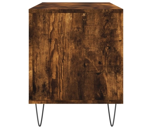 Mueble discos madera contrachapada roble ahumado 100x38x48 cm