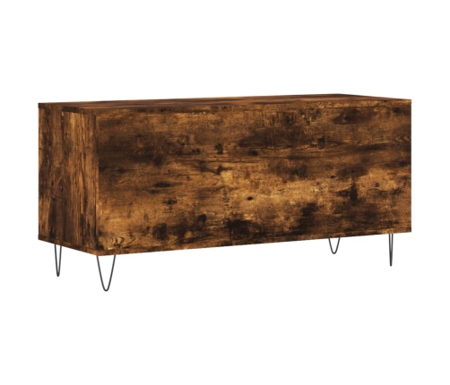 Mueble discos madera contrachapada roble ahumado 100x38x48 cm