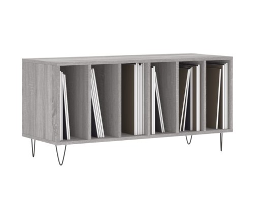 Mueble para discos madera contrachapada gris Sonoma 100x38x48cm