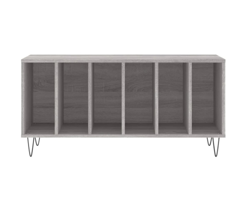 Mueble para discos madera contrachapada gris Sonoma 100x38x48cm