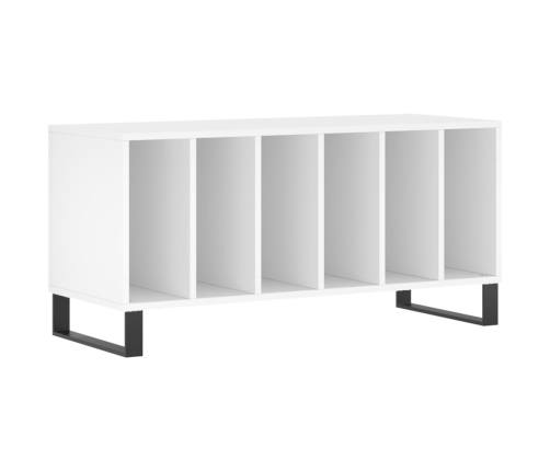 Mueble para discos madera contrachapada blanco 100x38x48 cm