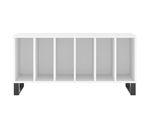 Mueble para discos madera contrachapada blanco 100x38x48 cm