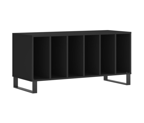 Mueble para discos madera contrachapada negro 100x38x48 cm