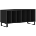 Mueble para discos madera contrachapada negro 100x38x48 cm