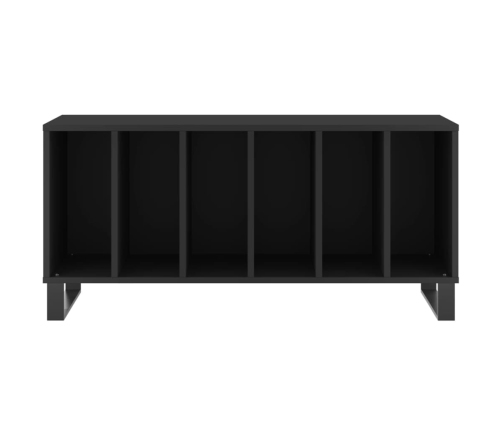 Mueble para discos madera contrachapada negro 100x38x48 cm